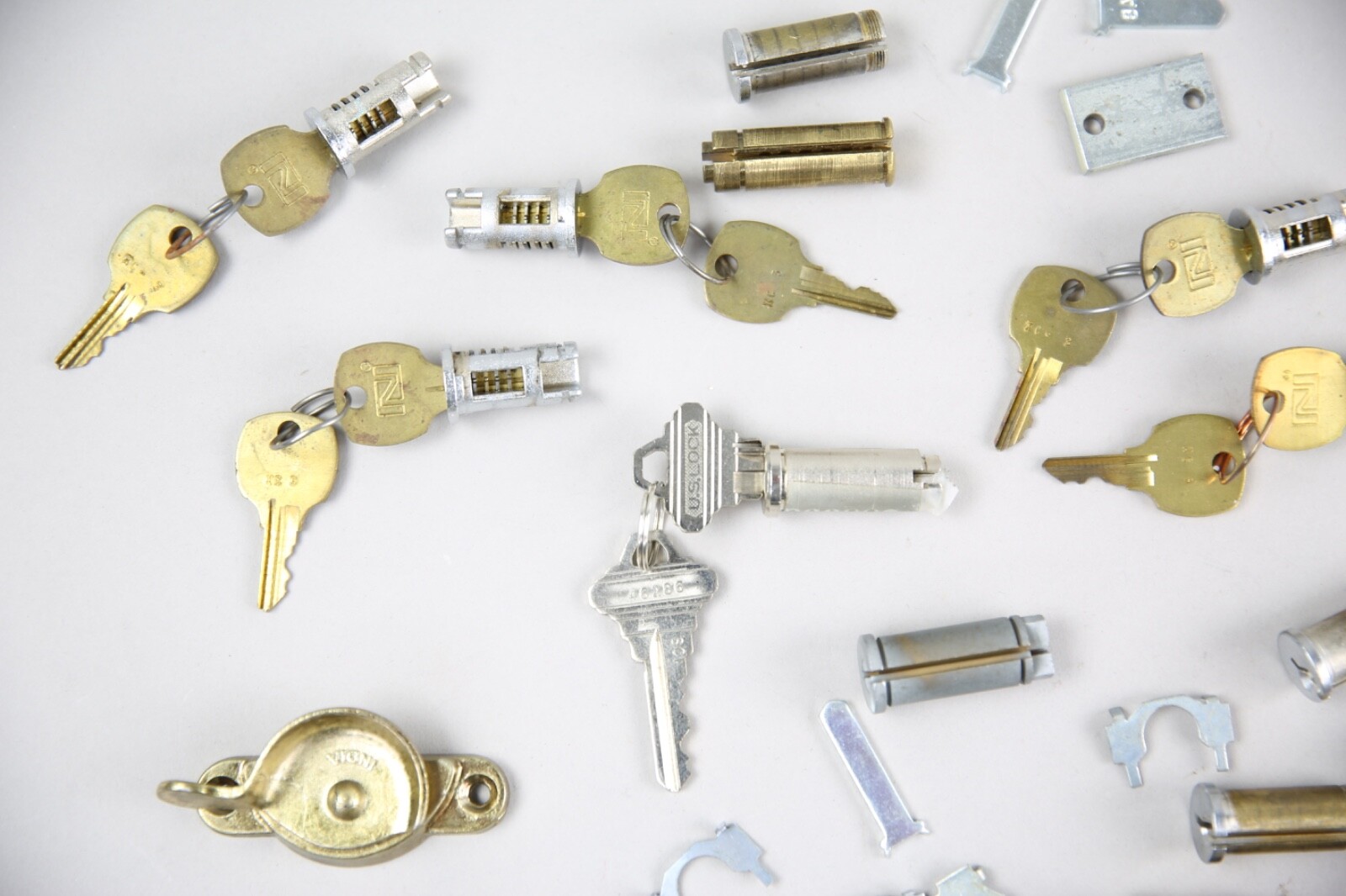 National Lock Cylinders w/ keys GREAT Challenge Locks mailbox locksmith LOT VTG