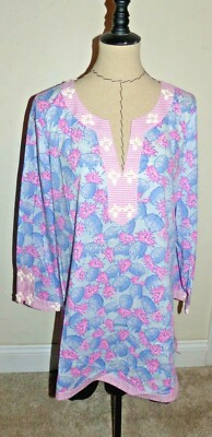 VINEYARD VINES Women's Embellished Pineapple Tunic Top  Size MEDIUM  NWT  $158