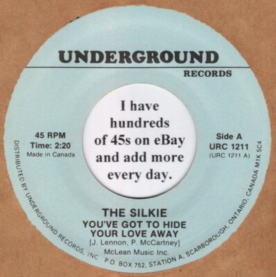 The Silkie NM 45 rpm ''You've Got To Hide Your Love Away'' (The Beatles)