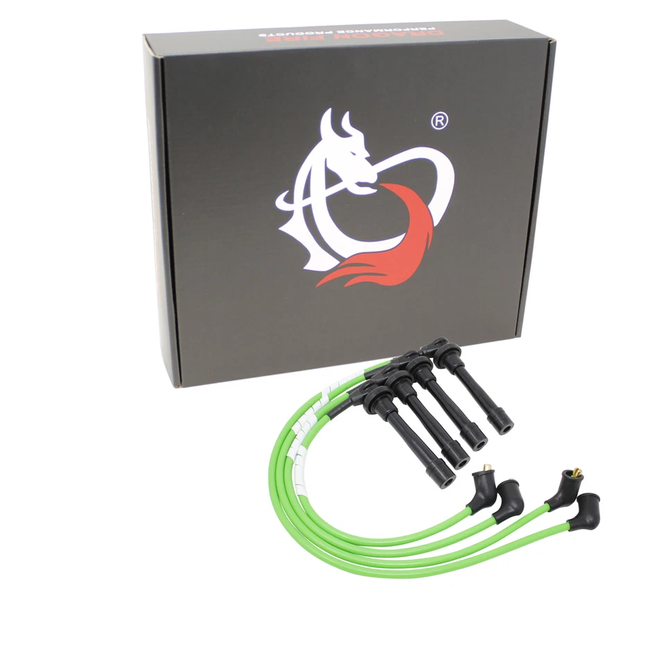 Cables de bujía Dragon Fire Green para 92-00 Acura y Honda 1,5 L 1,6 L HE76 8034 Foto 2 de 4
