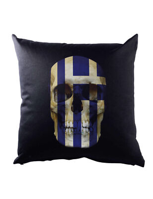 Classic Greece Skull Flag Dekokissen Biker Mc Banner Shirt