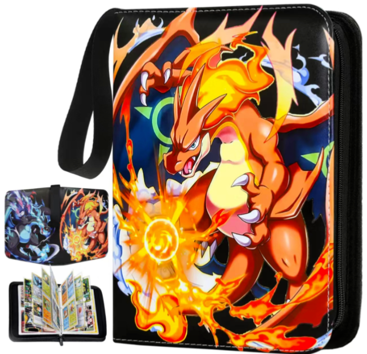 Pokemon Charzard Charmander Trading Card Binder Album 50 Sheet 400 Holder Case Pokemon Charzard Charmander Trading Card Binder Album 50 Sheet 400 Holder Case