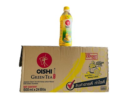 Oishi Grüner Tee Honig Zitrone Green Tea Honey Lemon 24 x 500 ml  6 EINWEG-Pfand