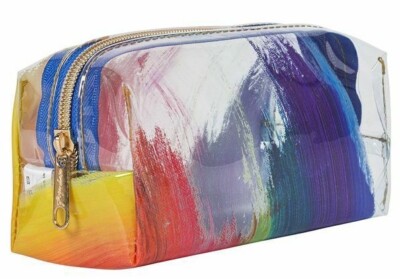 Paperchase Paint Strikes transparent Federmäppchen Kosmetiktasche / Reiseetui 47% sparen