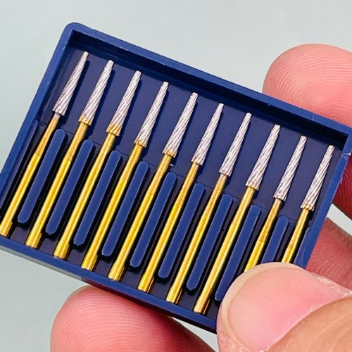 Frese Per Lucidare Brownie AZDENT Kit 12 Frese Dentali In Silicone Brownie FG Per Lucidatura - Punte 1,6 Mm, Impugnatura A Frizione AZDENT Peanuts Bur