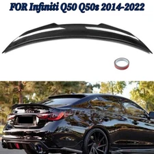 Duckbill Trunk Spoiler PSM Style For Infiniti Q50 2014-2024 Carbon Fiber Painted