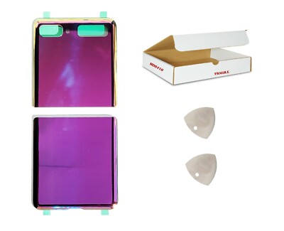 Replacement Fit Samsung Galaxy Z Flip F700U Mirror Purple Back Glass Cover