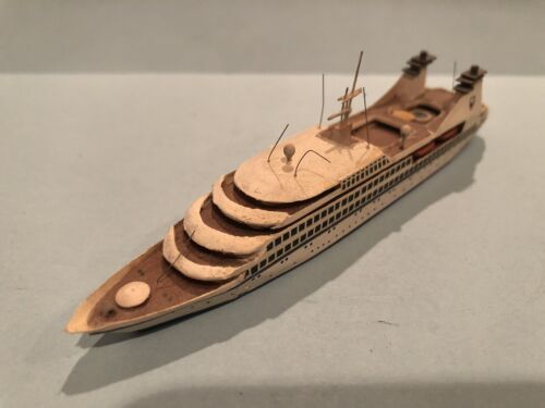 Ron Hughes 1989 Seabourne Pride Cruise Ship Handmade Waterline Model - 1:1200 - 第 1/14 張圖片