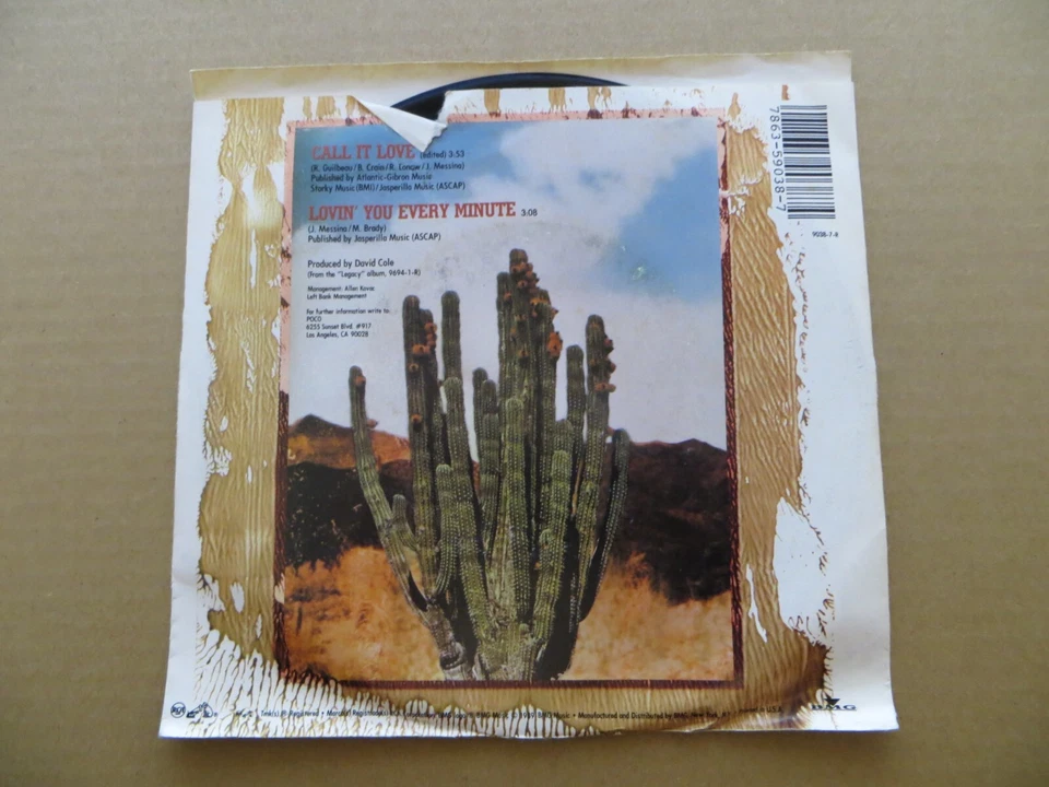 Poco – Call It Love / Lovin' You Every Minute - 1989 RCA 9038-7-R 7" Single VG+ - Image 2 of 4