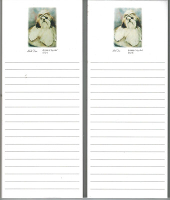 New Shih Tzu Dog Magnetic Refrigerator List Pad - Set of 2 Pads - Ruth Maystead