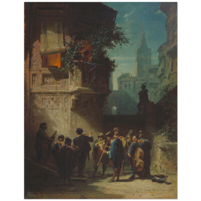 Carl Spitzweg, Spanisches Ständchen Serenade aus Barbier von Sevilla 11003000115