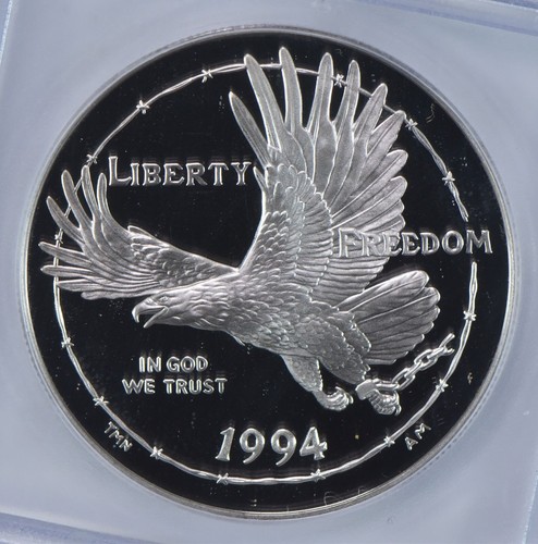 1994-P POW Museum Commemorative Silver Dollar PR70 DCAM ICG - Picture 3 of 5