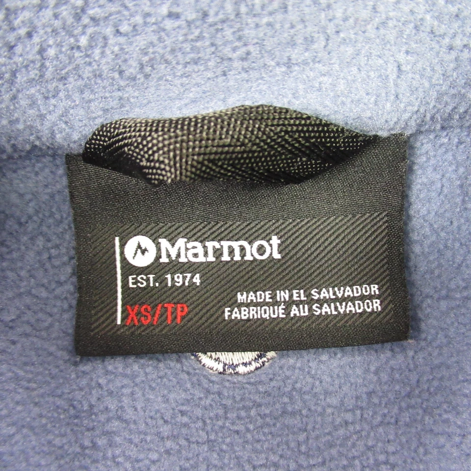 Suéter Marmot Mujer XS Manga Larga 1/4 Cremallera Exterior Pullover Azul Foto 4 de 4