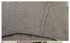 Michael Stars Grey Long Sleeve Cotton Hi-Low Sweater - XS/S Textured Seams