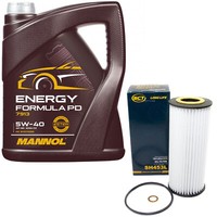 MotoröL Set 5W-40 5 Liter + ÖLfilter SH 453 L FüR BMW 1Er 120I E87 3Er 318D E46
