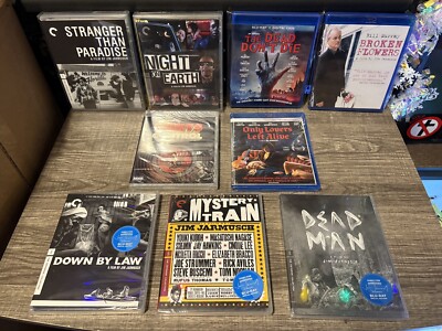 JIM JARMUSCH Lot of 9 Blu-Rays (5 Sealed) 4 NM (5 Criterion Collection)