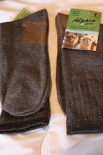 Alpaca Wool Socks 2 pairs Natural Thermal Winter Socks Hiking walking home sock