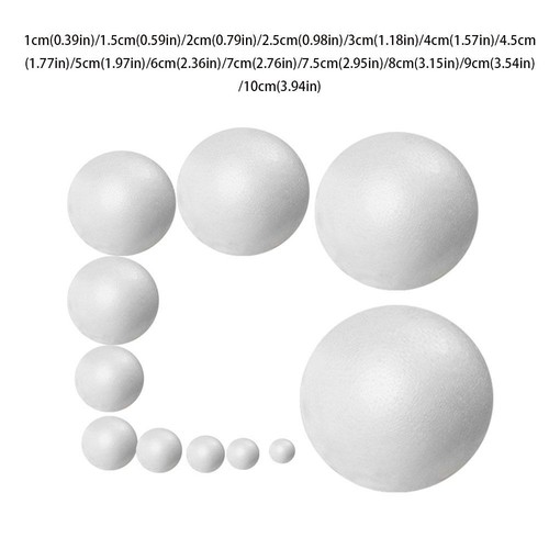 Polystyrene Christmas Balls Mini Christmas Ornaments Foam Balls Modelling - Picture 9 of 26