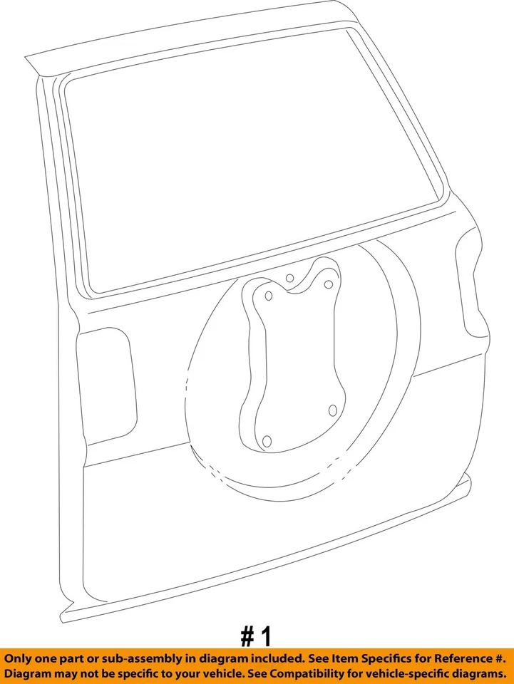 Used Rear Cargo Door Door Assembly Back fits: 1999 Toyota Rav4 heated Rear Cargo Foto 4 de 4