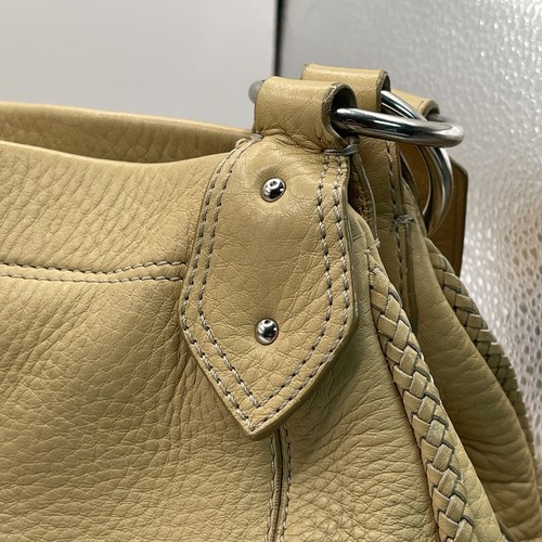 Cole Hann Village SU08 Tan Camel Pebbled Leather Satchel Handbag Purse - Picture 5 of 24