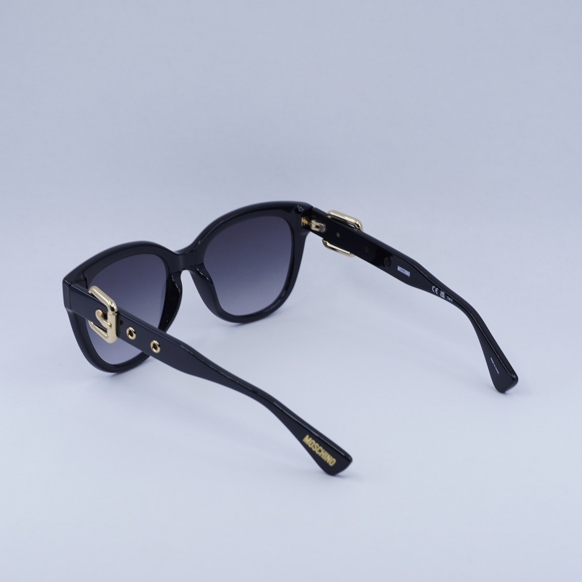 Moschino MOS143/S 0807 9O Square Sunglasses - Black/Grey Moschino Women main image 4