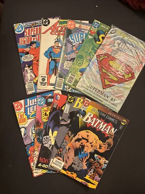 DC Comic Book Bundle; Batman Super Man, Justice League Comics.