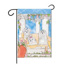 Maltese Garden Flag Double Sided 12" x 17"