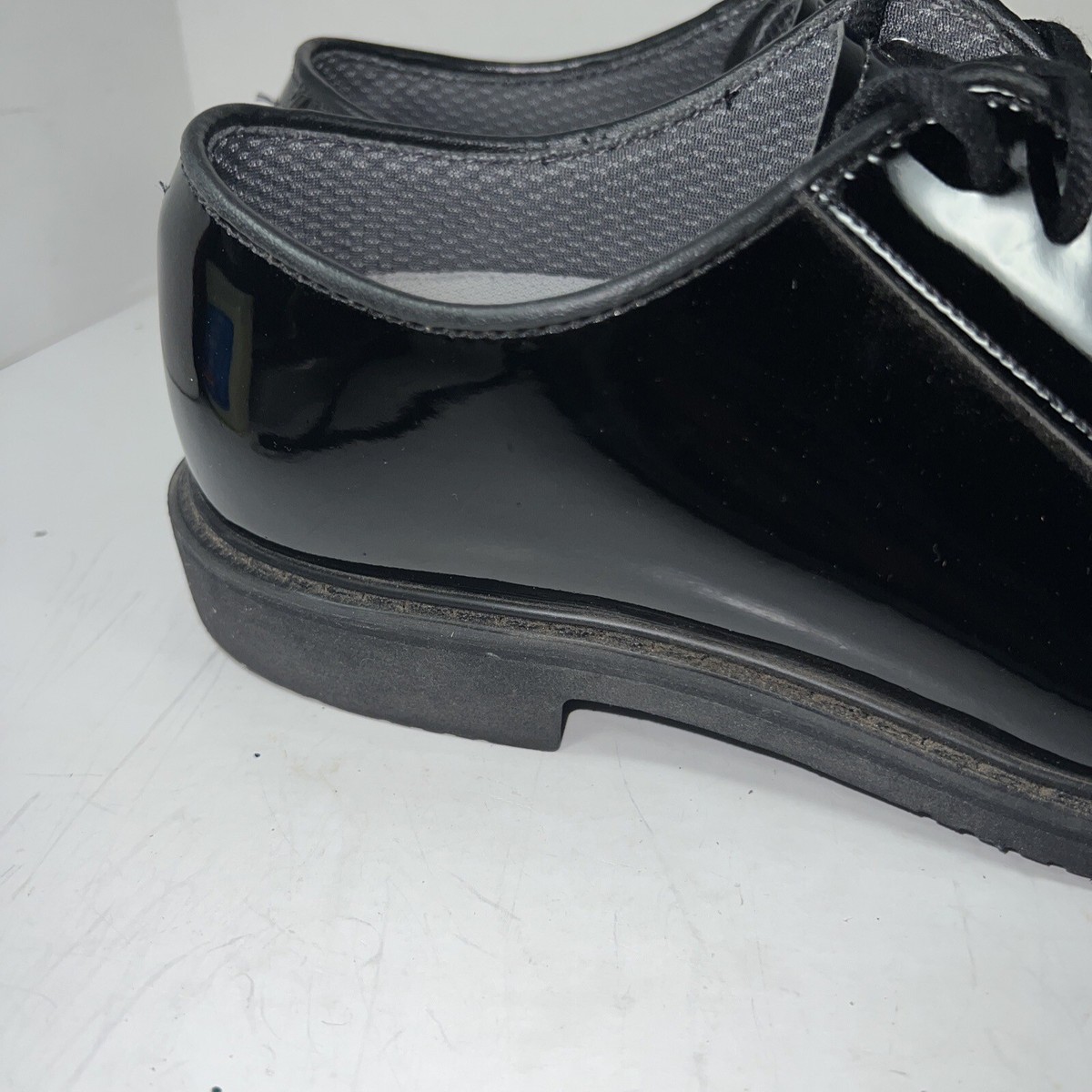 Bates Lites Mens Black Gloss Oxford Lace Up Sentry High Sz  display picture 2