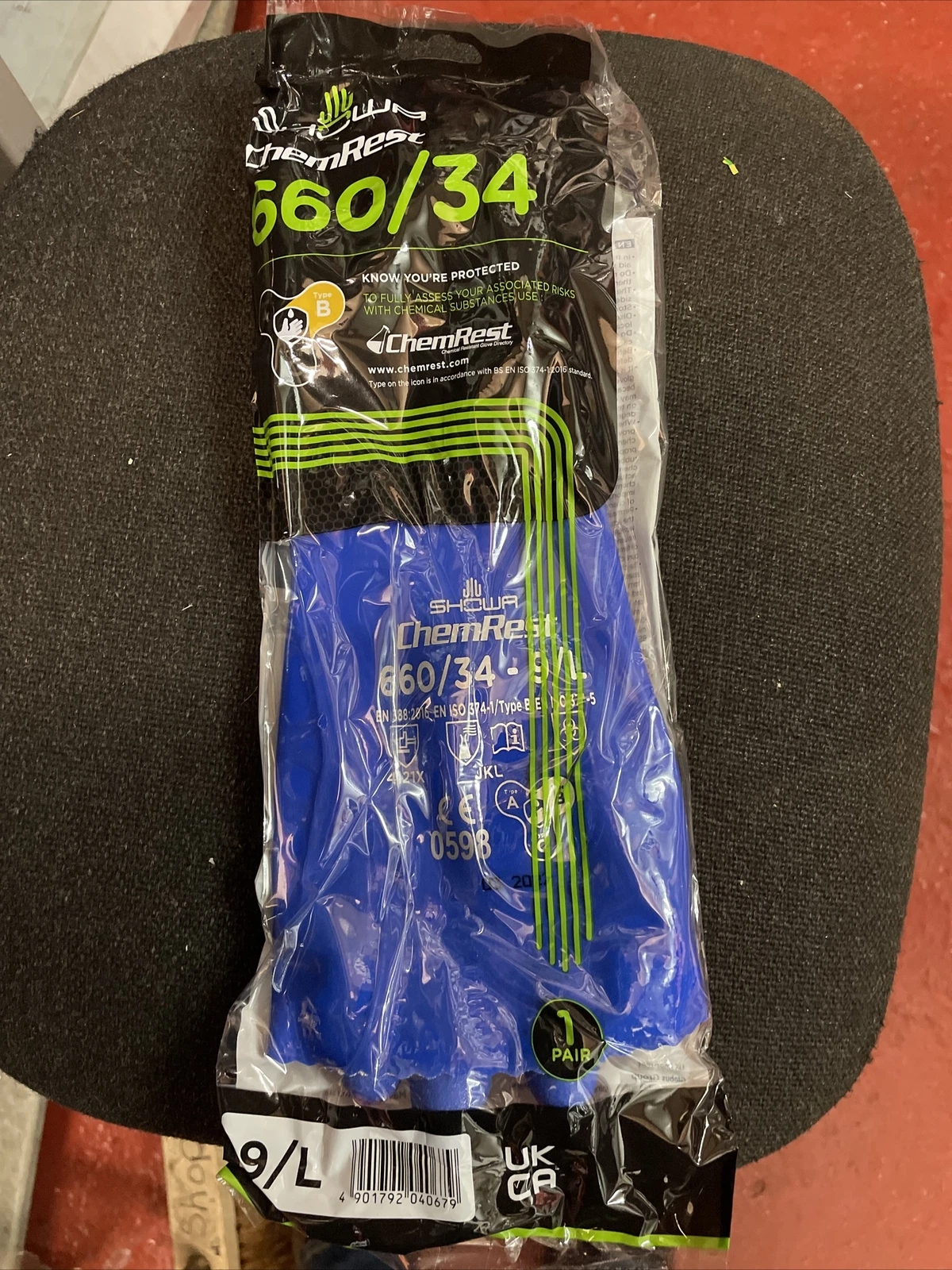 SHOWA KV660 PVC oil chemical resistant waterproof work gloves Pack Of The 10