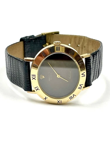 14K YELLOW GOLD OVAL CASE ROLEX CELLINI VINTAGE WATCH REF 3831