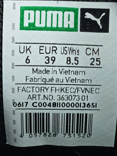 Puma Sneaker Basse Donna Nere Casual (EU 39) - Foto 3 di 3