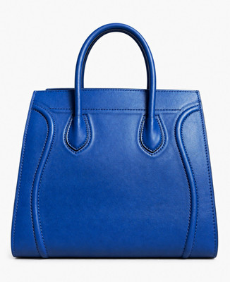 CELINE Phantom Luggage Tote Blue Leather Large/Medium Authentic Designer Handbag