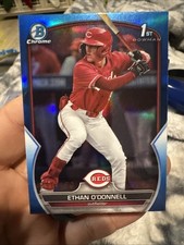 2023 1st Bowman Chrome Refractor Ethan O'Donnell Auto Blue /150 #BDC-56
