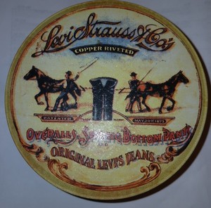 Levi Strauss Promotional Belt Retail Promotional Tin- Retro Vintage Design