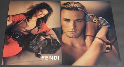 2005 Print Ad Sexy Fashion Long Legs Lady Heels Brunette Fendi Smooth Beauty ATL