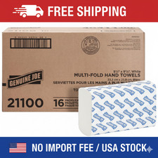 Genuine Joe White Multifold Hand Towels 4000 Sheets/Case FREE SHIP