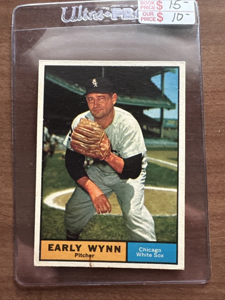 Lote de (9) tarjetas de béisbol Topps 1961 conjunto break dealer lote Ernie Banks Spahn Foto 2 de 4