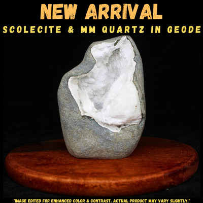 250g Mordenite, Heulandite & Scolecite in Geode | Crystal Stone Matrix Specime 