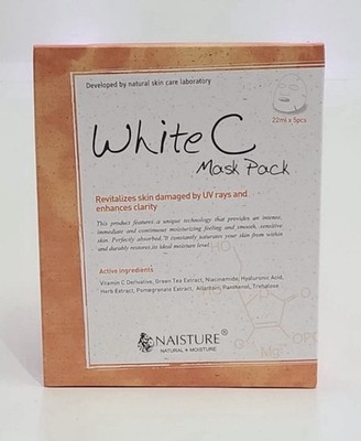 Naisture Premium Facial White C Mask Pack 5 pcs, Korean Beauty