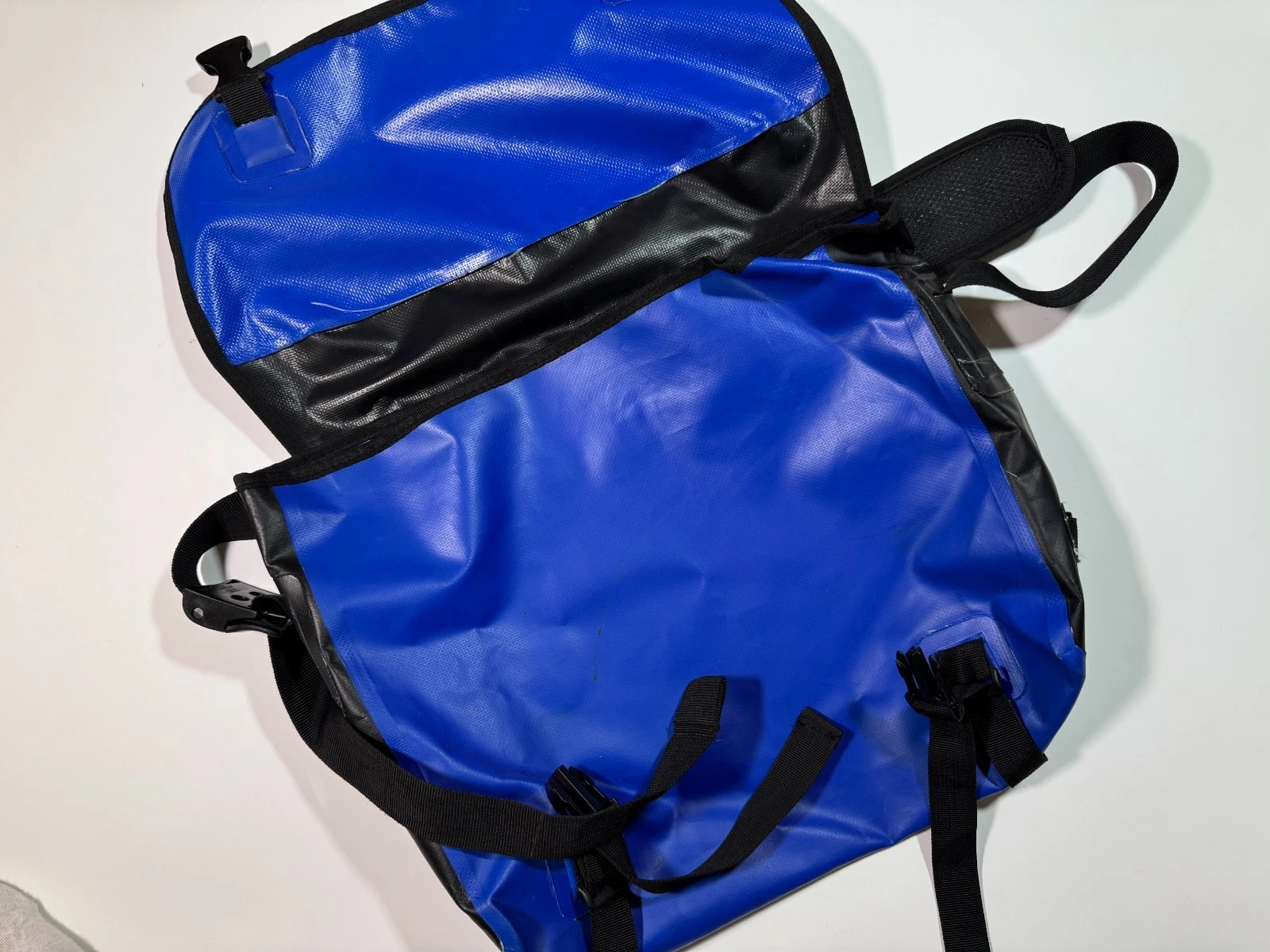 LUAR Borsa messenger Benetton vintage bicicletta ciclismo impermeabile blu tracolla