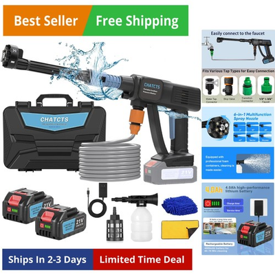 #ad Portable Cordless Pressure Washer 980PSI Cordless Car Pressure Washer with 2... $124.52