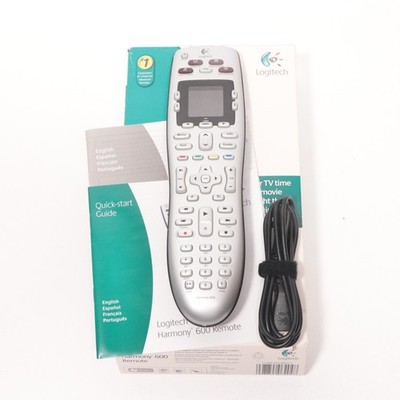 Logitech Harmony 600 Universal Color Screen Remote - Tested Works With USB Cable