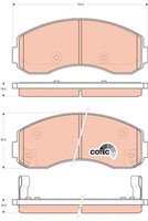 Bremsbelagsatz Scheibenbremse Cotec Trw GDB3434 FüR K2500 K2700 K2900 Kia Sd