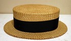 Vintage 1930s J.C. Penney "Solar Straws" Genuine Straw Boater Hat, Size 7 1/8 — photo 1