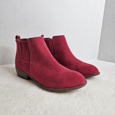  JG Ramsey Women s Red Ankle Boots Size 9