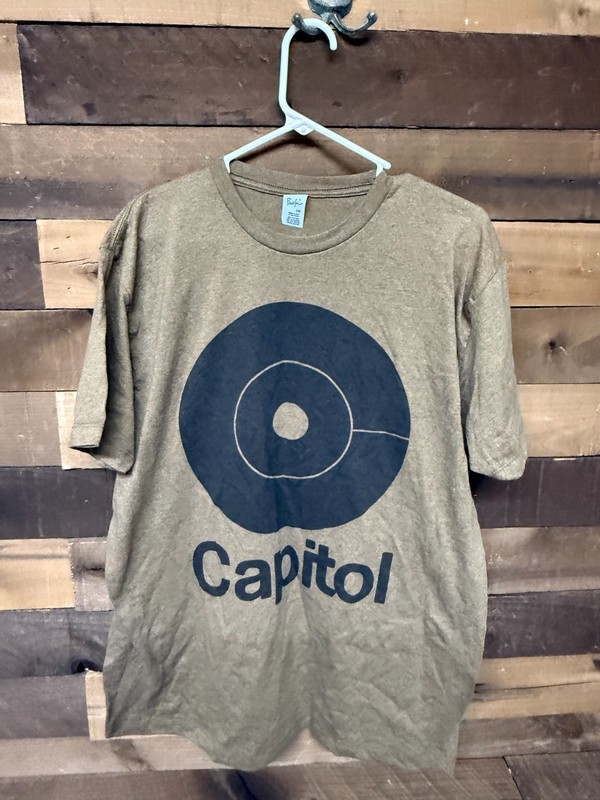 ⚡️ Pacific Men's Capitol Records T-Shirt Tee Brown Size Large NEW ⚡️
