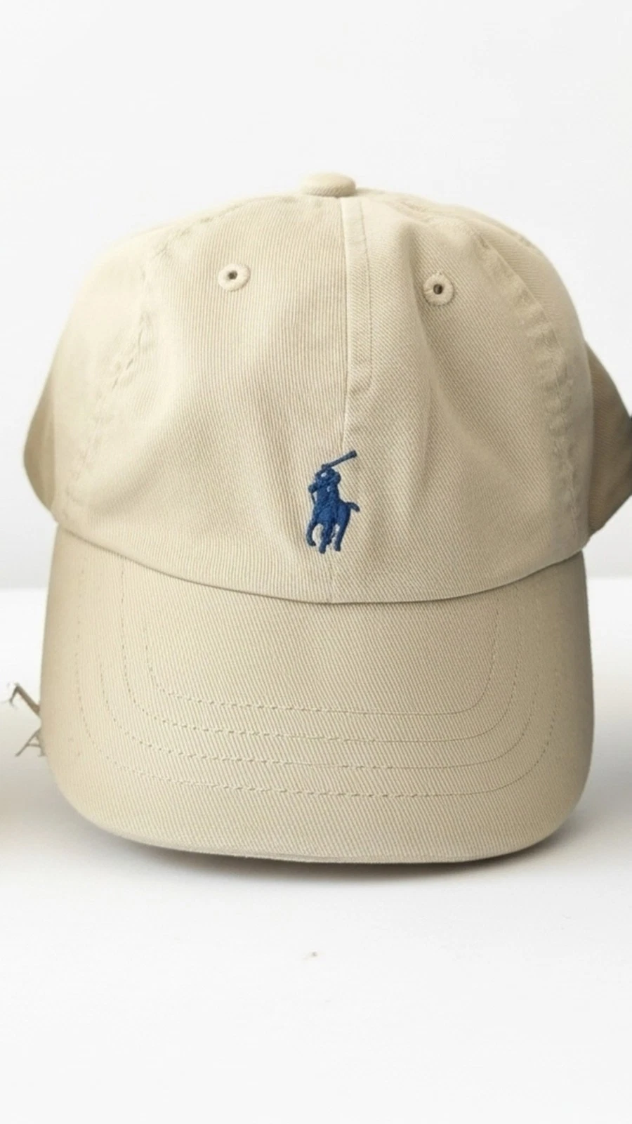 Polo Ralph Lauren Elastic Beige Khaki Tan Toddler Baby Hat Cap 12-24M