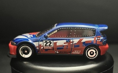 Honda Civic Custom Toy Car     Diecast 1:64 Model Diorama Mattel Hot Wheels