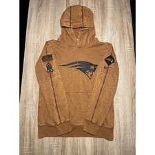 New England Patriots Brown Nike Salute To Service Hoodie Sweatshirt Youth Large