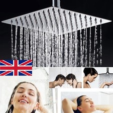 8/10/12 Inch Stainless Steel Rain Shower Head Rainfall Square Large Shower Heads